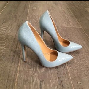 High heels sky blue
